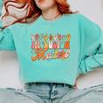 Inclusion Matters Groovy American Sign Language ASL Teacher For Men Women Comfort Colors Sweatshirt Chalky Mint