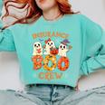 Insurance Boo Crew Halloween Spooky Costume Teacher Comfort Colors Sweatshirt Chalky Mint Insurance Boo Crew Halloween Spooky Costume Teacher Comfort Colors Sweatshirt Chalky Mint