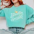 Intervention Teacher Intervention Specialist Comfort Colors Sweatshirt Chalky Mint Intervention Teacher Intervention Specialist Comfort Colors Sweatshirt Chalky Mint