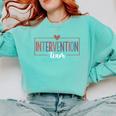 Intervention Team Best Intervention Teacher Squad Comfort Colors Sweatshirt Chalky Mint