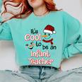It's Cool To Be a Infant Teacher Snowman Winter Christmas Comfort Colors Sweatshirt Chalky Mint It's Cool To Be a Infant Teacher Snowman Winter Christmas Comfort Colors Sweatshirt Chalky Mint