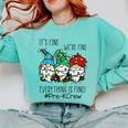 It's Fine We'Re Fine Gnome Pre-K Teacher Christmas Light For Men Women Comfort Colors Sweatshirt Chalky Mint It's Fine We'Re Fine Gnome Pre-K Teacher Christmas Light For Men Women Comfort Colors Sweatshirt Chalky Mint
