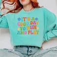 Its A Good Day To Run And Play PE Teacher Physical Education Comfort Colors Sweatshirt Chalky Mint Its A Good Day To Run And Play PE Teacher Physical Education Comfort Colors Sweatshirt Chalky Mint