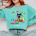 It's A Good-Day To Teach Tiny Humans Pre-K Cat Teacher Lover Comfort Colors Sweatshirt Chalky Mint