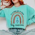 Its A Good Day To Teach Tiny Musicians Music Teacher Rainbow Comfort Colors Sweatshirt Chalky Mint Its A Good Day To Teach Tiny Musicians Music Teacher Rainbow Comfort Colors Sweatshirt Chalky Mint