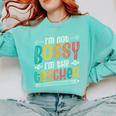 I´m Not Bossy I´m The Teacher Graduation Men Women Comfort Colors Sweatshirt Chalky Mint