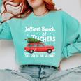 Jolliest Bunch Of Teachers This Side Of The Hallway Xmas PJ Comfort Colors Sweatshirt Chalky Mint Jolliest Bunch Of Teachers This Side Of The Hallway Xmas PJ Comfort Colors Sweatshirt Chalky Mint