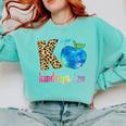 K Is For Kindergarten Teacher Tie Dye Back To School Kinder For Men Women Girls Kids Comfort Colors Sweatshirt Chalky Mint