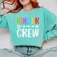 Kinder Crew Shirt Kindergarten Boy Girl Student Teacher Comfort Colors Sweatshirt Chalky Mint Kinder Crew Shirt Kindergarten Boy Girl Student Teacher Comfort Colors Sweatshirt Chalky Mint