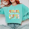 Kindergarten Dream Ghost Team Fall Halloween Spooky Teachers Comfort Colors Sweatshirt Chalky Mint