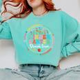 Kindergarten Dream Team Back To School Teacher Flower For Men Women Girls Kids Comfort Colors Sweatshirt Chalky Mint