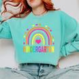 Kindergarten Rainbow Girls Boys Teacher Team Kinder Squad Comfort Colors Sweatshirt Chalky Mint Kindergarten Rainbow Girls Boys Teacher Team Kinder Squad Comfort Colors Sweatshirt Chalky Mint