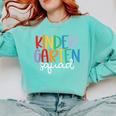 Kindergarten Squad Team Crew Teacher Back To School Comfort Colors Sweatshirt Chalky Mint Kindergarten Squad Team Crew Teacher Back To School Comfort Colors Sweatshirt Chalky Mint