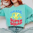 Kindergarten Super Squad Superhero Teacher Team Men Women Girls Kids Comfort Colors Sweatshirt Chalky Mint