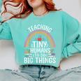 Kindergarten Teacher Tiny Humans Pre-School Teacher Comfort Colors Sweatshirt Chalky Mint Kindergarten Teacher Tiny Humans Pre-School Teacher Comfort Colors Sweatshirt Chalky Mint