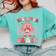 Kiss Your Brain Valentines Test Day Teacher Squad Kids Comfort Colors Sweatshirt Chalky Mint