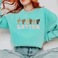 Latina ASL American Sign Language Latina Power ASL Teacher Comfort Colors Sweatshirt Chalky Mint Latina ASL American Sign Language Latina Power ASL Teacher Comfort Colors Sweatshirt Chalky Mint