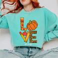 Leopard Pumpkin Love Teacher Life Thanksgiving Fall Women Comfort Colors Sweatshirt Chalky Mint Leopard Pumpkin Love Teacher Life Thanksgiving Fall Women Comfort Colors Sweatshirt Chalky Mint