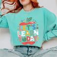 Let's Learn Today Teacher Motivational Back To School Comfort Colors Sweatshirt Chalky Mint Let's Learn Today Teacher Motivational Back To School Comfort Colors Sweatshirt Chalky Mint