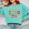 Library Is My Jam Librarian Appreciation Reading Teacher Comfort Colors Sweatshirt Chalky Mint