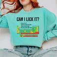 Can I Lick It Periodic Table Chart Science Teacher Comfort Colors Sweatshirt Chalky Mint Can I Lick It Periodic Table Chart Science Teacher Comfort Colors Sweatshirt Chalky Mint