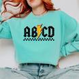 Lightning Pencil Rock'n Roll ABCD Teacher Back To School Kid Comfort Colors Sweatshirt Chalky Mint Lightning Pencil Rock'n Roll ABCD Teacher Back To School Kid Comfort Colors Sweatshirt Chalky Mint