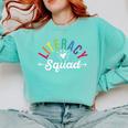 Literacy Squad Reading Teacher Interventionist Specialist Comfort Colors Sweatshirt Chalky Mint Literacy Squad Reading Teacher Interventionist Specialist Comfort Colors Sweatshirt Chalky Mint