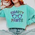 Little Mr Miss SMARTY PANTS Graduation Alumni Teacher Comfort Colors Sweatshirt Chalky Mint