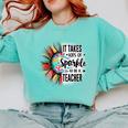 It Take Lots Of Sparkle To Be A Teacher With Sunflower Comfort Colors Sweatshirt Chalky Mint It Take Lots Of Sparkle To Be A Teacher With Sunflower Comfort Colors Sweatshirt Chalky Mint