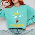 I Love Bee-Ing A Teacher Honey Bee Job Profession Comfort Colors Sweatshirt Chalky Mint