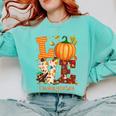 Love Kindergarten Teacher Turkey Thanksgiving Autumn Fall Comfort Colors Sweatshirt Chalky Mint Love Kindergarten Teacher Turkey Thanksgiving Autumn Fall Comfort Colors Sweatshirt Chalky Mint