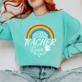 Luckiest Teacher Ever Rainbow- St Patricks Day Teacher Comfort Colors Sweatshirt Chalky Mint Luckiest Teacher Ever Rainbow- St Patricks Day Teacher Comfort Colors Sweatshirt Chalky Mint