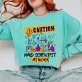 Mad Scientist Halloween Costume Science Teacher Comfort Colors Sweatshirt Chalky Mint Mad Scientist Halloween Costume Science Teacher Comfort Colors Sweatshirt Chalky Mint
