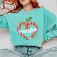 Maestra Pencil Spanish Teacher Bilingual 100 Days Of School Comfort Colors Sweatshirt Chalky Mint