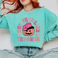 Man I Feel Like a Teacher Women Western Teacher Halloween Comfort Colors Sweatshirt Chalky Mint