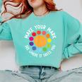 Make Your Mark For a International Dot Day Teacher Dot Lover Comfort Colors Sweatshirt Chalky Mint