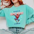Marvel Spider-Man Teachers Are Super Heroes Comfort Colors Sweatshirt Chalky Mint Marvel Spider-Man Teachers Are Super Heroes Comfort Colors Sweatshirt Chalky Mint