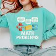Math Problems Symbols Teacher Back To School Girl Boy Comfort Colors Sweatshirt Chalky Mint Math Problems Symbols Teacher Back To School Girl Boy Comfort Colors Sweatshirt Chalky Mint