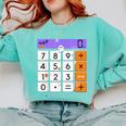 Math Teacher Halloween Costume Calculator Math Pun Comfort Colors Sweatshirt Chalky Mint