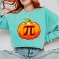 Math Teacher Halloween Costume Pumpkin Pi Pun Pie Men Comfort Colors Sweatshirt Chalky Mint