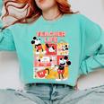 Mickey Mouse Teacher Life Comfort Colors Sweatshirt Chalky Mint
