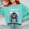 Mole Chemistry Chemist Student Science Teacher Comfort Colors Sweatshirt Chalky Mint