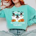 Multilingual Learner Teacher Spooky Halloween ESL Teacher Comfort Colors Sweatshirt Chalky Mint Multilingual Learner Teacher Spooky Halloween ESL Teacher Comfort Colors Sweatshirt Chalky Mint