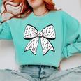 Music Notes Coquette Bow Music Teacher School Musician Band Comfort Colors Sweatshirt Chalky Mint
