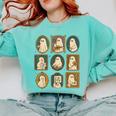 Music Teacher Orchestra Spooky Halloween Ghost Band Comfort Colors Sweatshirt Chalky Mint