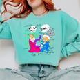 Nerdy Pythagoras Fighting Over C Squared Math Teacher Comfort Colors Sweatshirt Chalky Mint