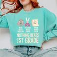 Nothing Beats 1st Grade Back To School Kids Teachers Comfort Colors Sweatshirt Chalky Mint Nothing Beats 1st Grade Back To School Kids Teachers Comfort Colors Sweatshirt Chalky Mint