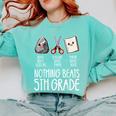 Nothing Beats 5th Grade Back To School Kids Teachers Comfort Colors Sweatshirt Chalky Mint
