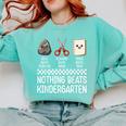 Nothing Beats Kindergarten Back To School Kids Teacher Comfort Colors Sweatshirt Chalky Mint Nothing Beats Kindergarten Back To School Kids Teacher Comfort Colors Sweatshirt Chalky Mint