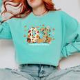 Occupational Therapy Fall Autumn Pumpkin Flower OTA Teacher Comfort Colors Sweatshirt Chalky Mint